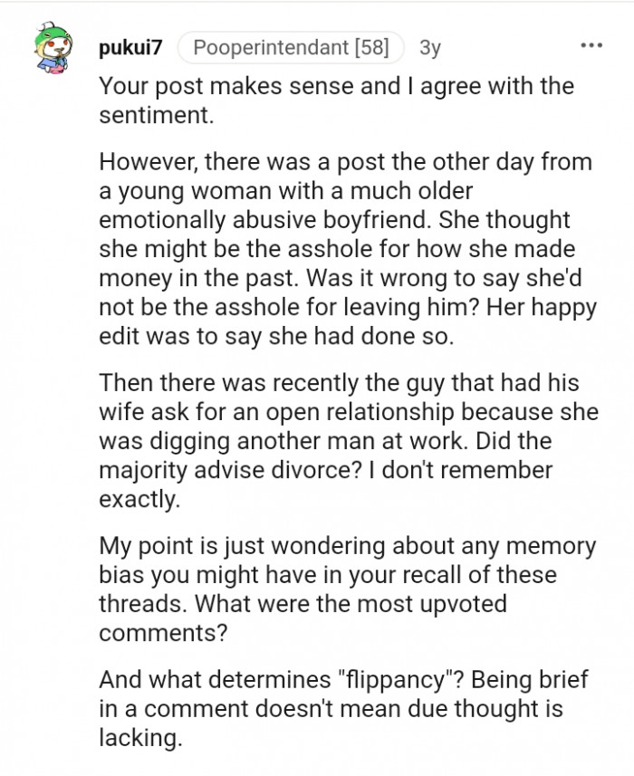 Her happy edit was to say she had done so