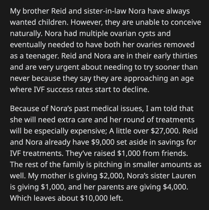 They told Reid and Nora that they can't agree to what they wanted. Nora said she was disappointed, but she understood.