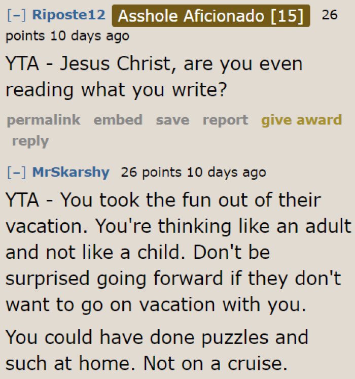 This dad's a party pooper.