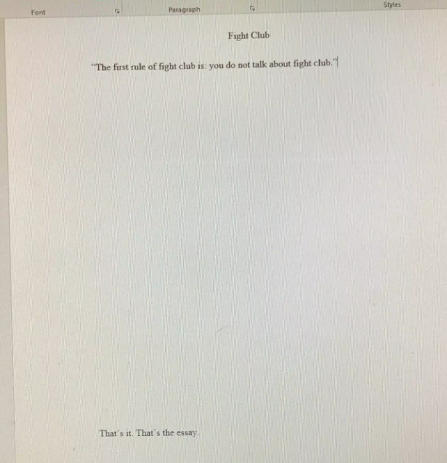 Allison took the phrase ‘less is more’ to a whole new level