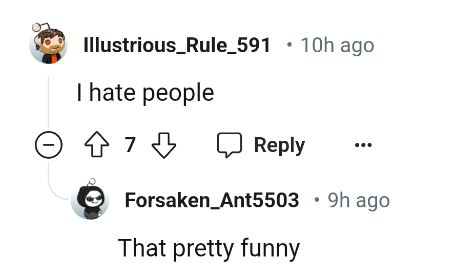 10) From someone who hates people