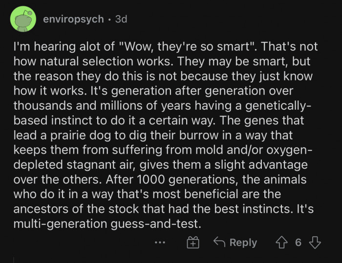 It's been improving over many generations.