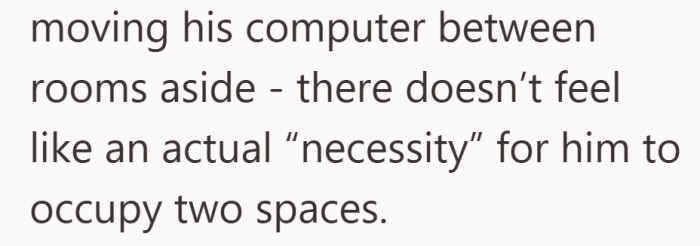 She starts to articulate why the request feels excessive rather than essential.