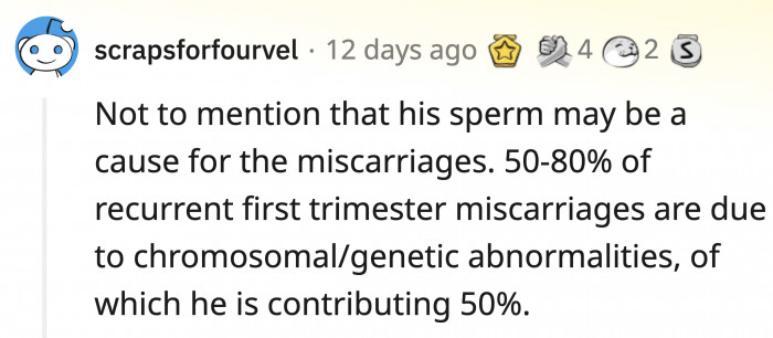 OP might not even have the main problem regarding why they can't conceive