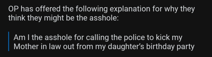 OP thinks she might potentially be the a-hole for the following reason: