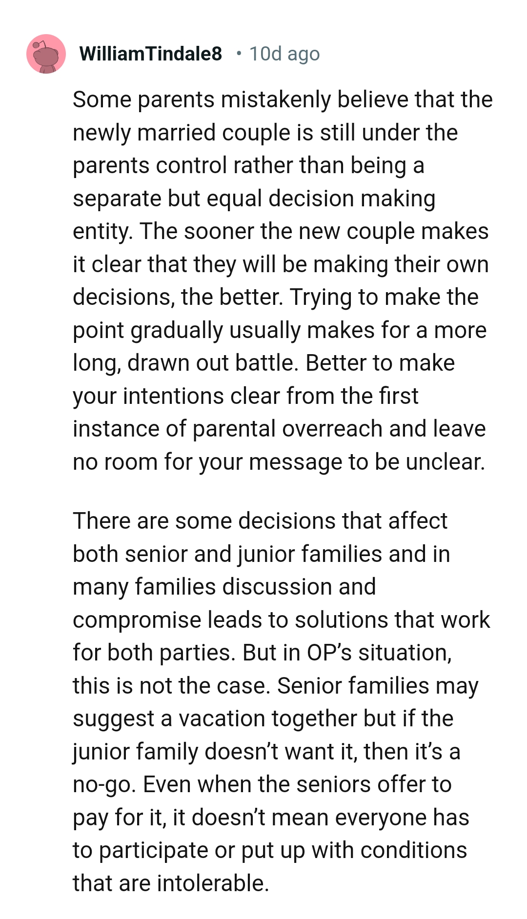 Better to make your intentions clear from the start