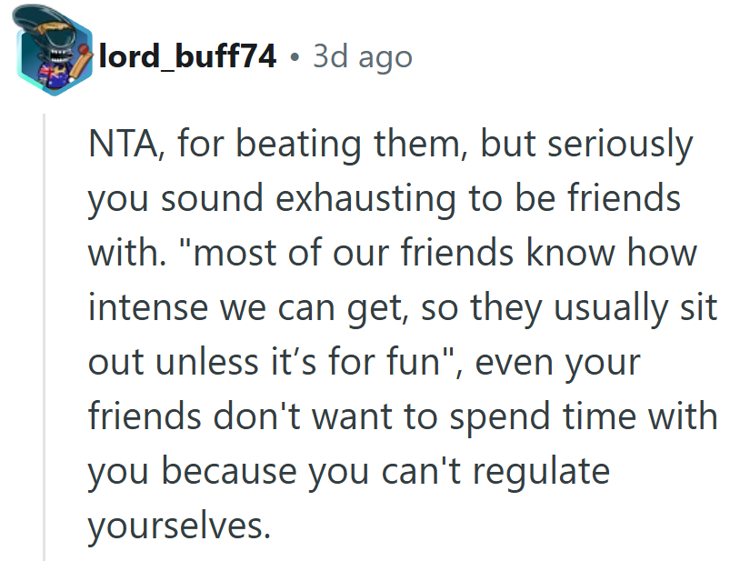 A fair win, maybe, but some think their game face might be stuck on permanent mode.