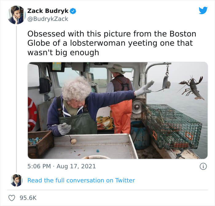 1. Grandma with a lobster