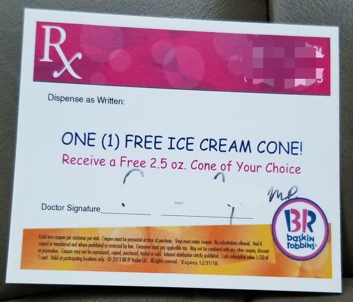 "My Daughter's Pediatrician Prescribed An Ice Cream After She Got Her Flu Shot"
