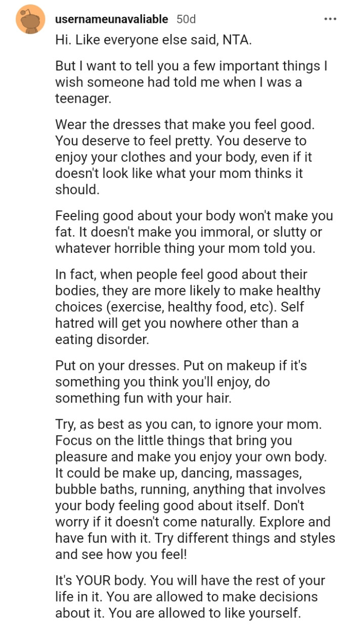 Wearing the dresses that make you feel good