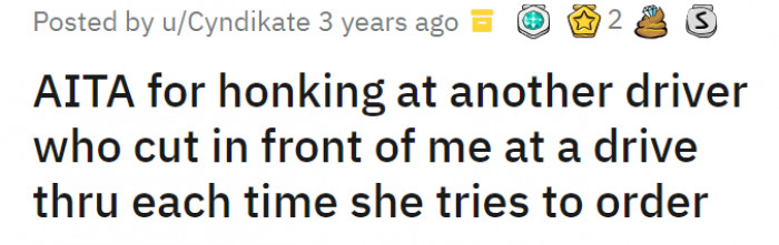 Here's the post under the r/AITA subcommunity: