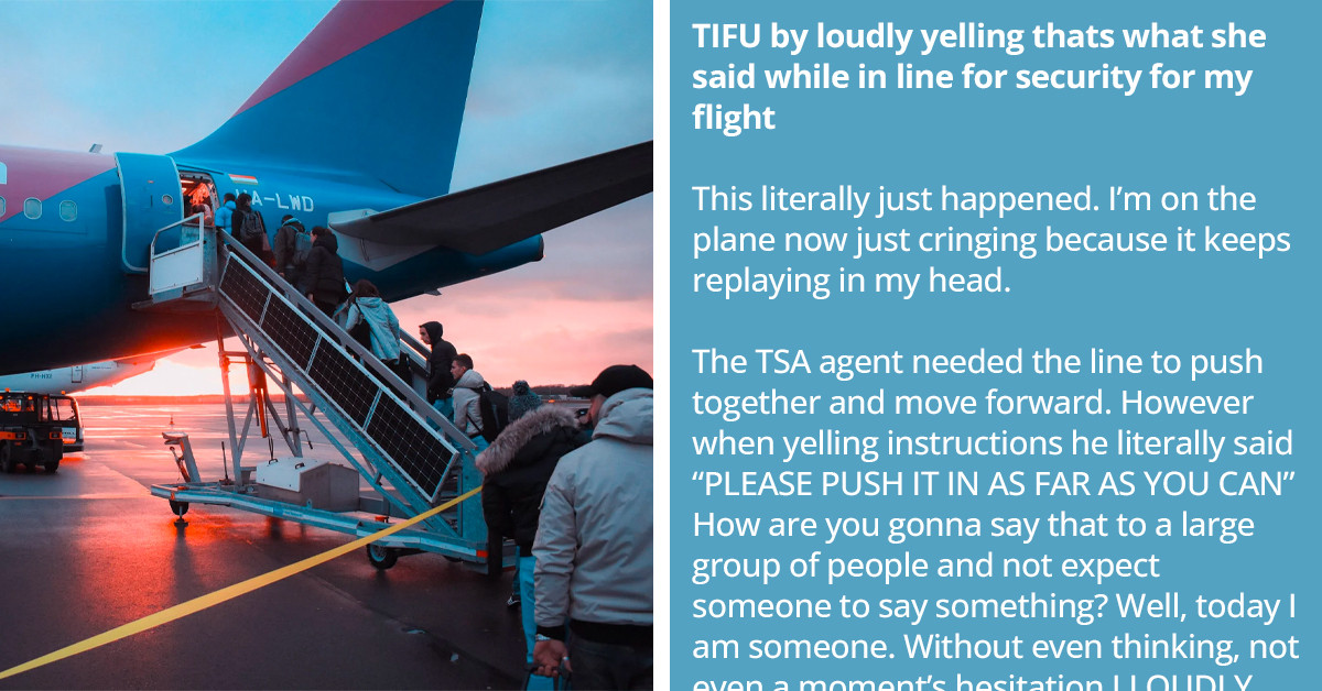 Young Woman Lives Her Full Michael Scott Fantasy At The Airport When She Yelled "That's What She Said" While In Line At The TSA