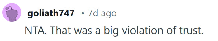 That's a huge violation of trust.