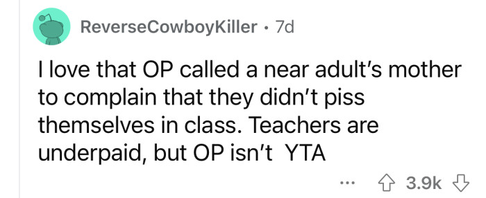 That call was completely unnecessary.