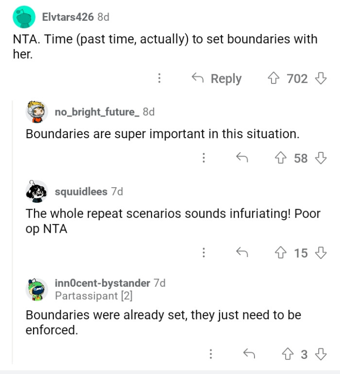 We must keep in mind that boundaries are made to simply protect ourselves.