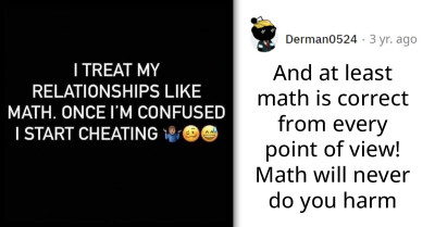 Girl Tries To Put An Interesting Spin On Relationships By Comparing Them To Math, Gets Roasted By Redditors Instead