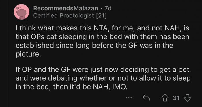 OP had been doing that long before he met his GF.