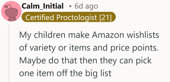 A master wishlist that lets everyone pick one item sounds like the holiday version of choose your own adventure.