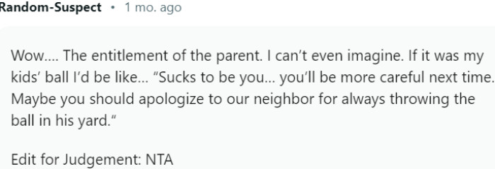 The entitlement of the parent