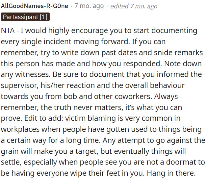 OP needs to start documenting all incidents from now on.