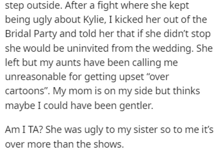 OP Kicked Jen Out of the Bridal Party