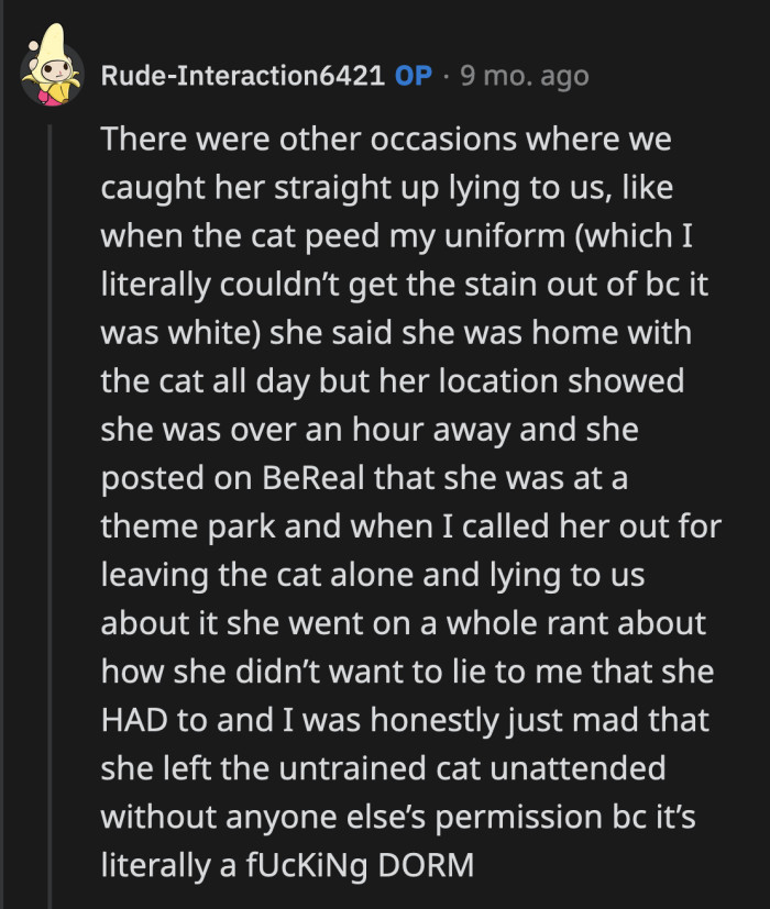 That cat should have been rehomed. It deserved better owners.