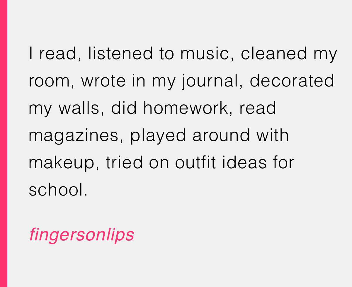 Rooms were the first runways where outfits were mixed and matched with edgy makeup looks, long before fashion influencers even became a thing.