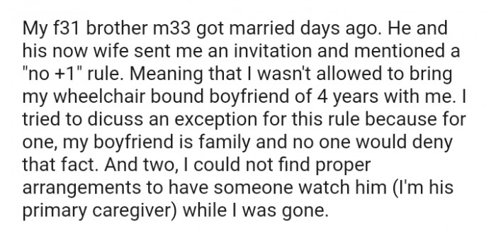 The OP tried to discuss an exception for this rule