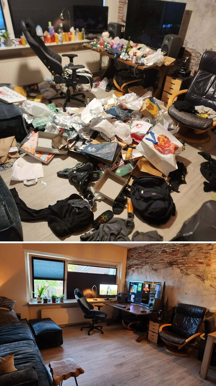 "Before And After A Girl Said She'd Come Over"