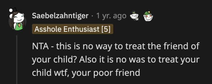 A friend of your child you just met under the pretext of inviting her to a vacation