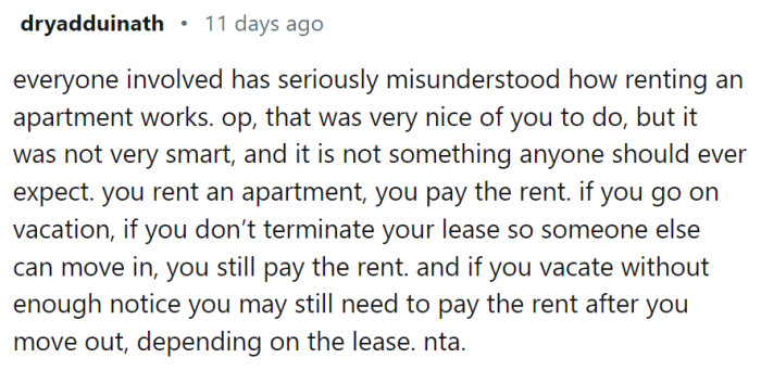 This is how renting an apartment works: