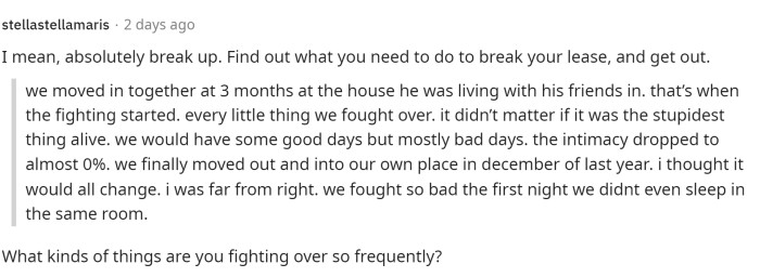 It seems like everyone was pretty much on the same page with this one, and they all are warning her that she should probably leave.