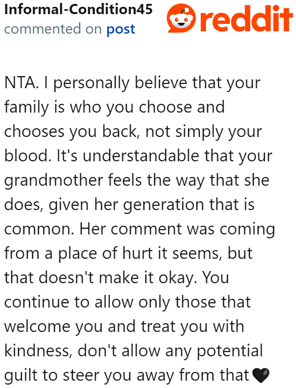 It's completely okay for the OP to nurture only the relationships she deems healthy.