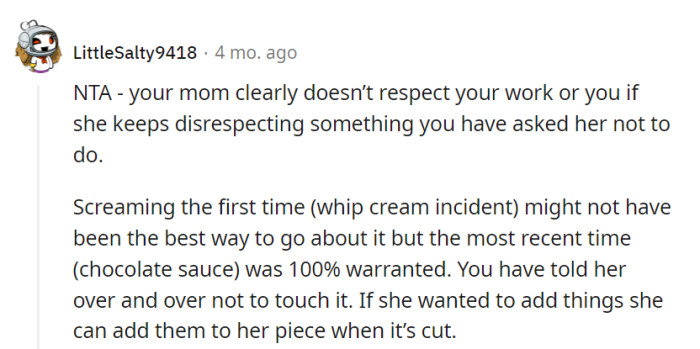 Mom's recipe for disaster: Disregard work, add chaos. Yelling is just the spice it needed.