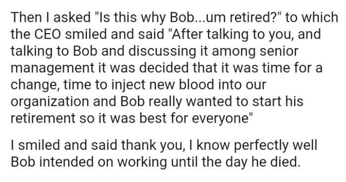 It was decided that it was time for a change