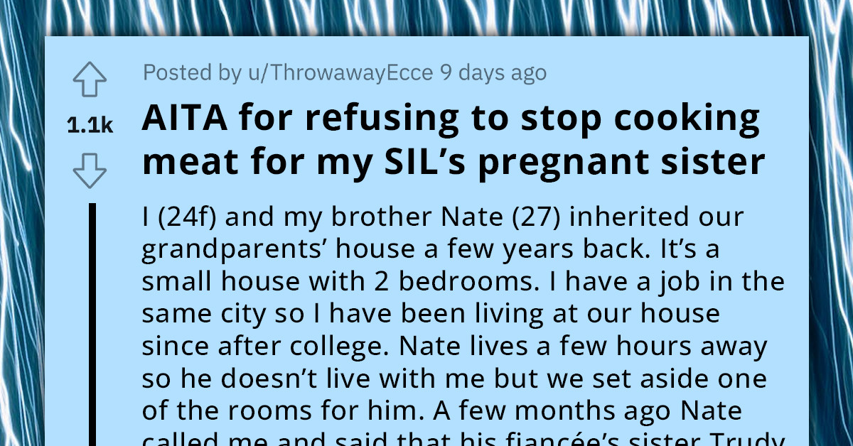 Homeowner Rejects Her Pregnant Housemate's Demand To Stop Cooking Meat Entirely Because She Finds The Smell Nauseating
