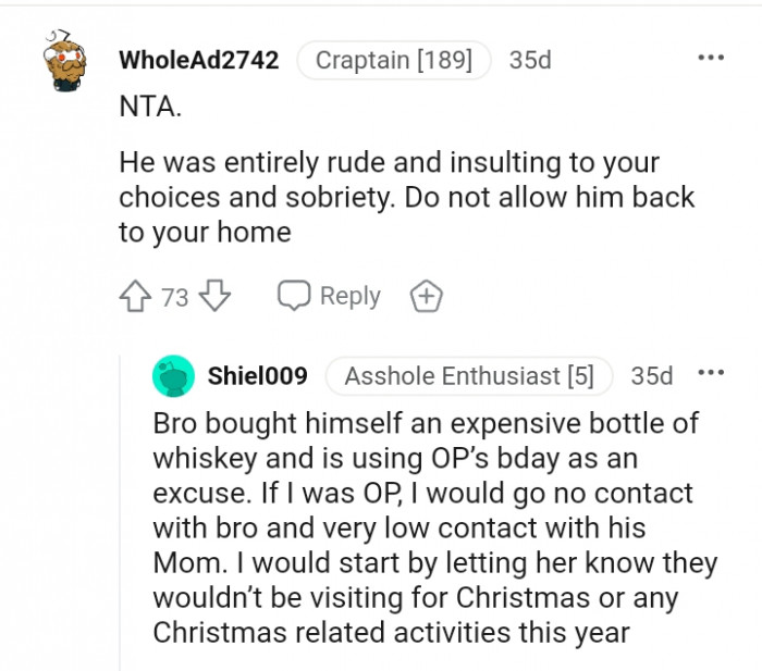 Do not allow him back into your home