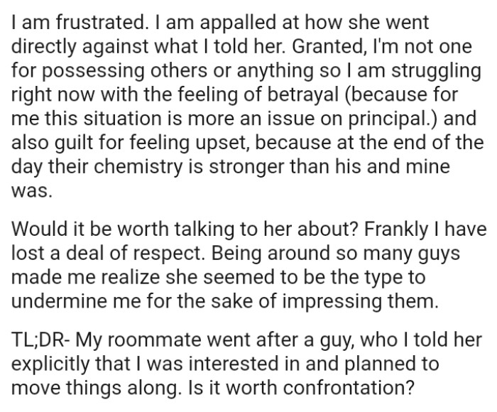 At the end of the day, their chemistry is stronger than his and the OP's was