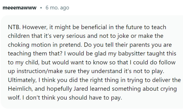 Hopefully Jared learned something about crying wolf.