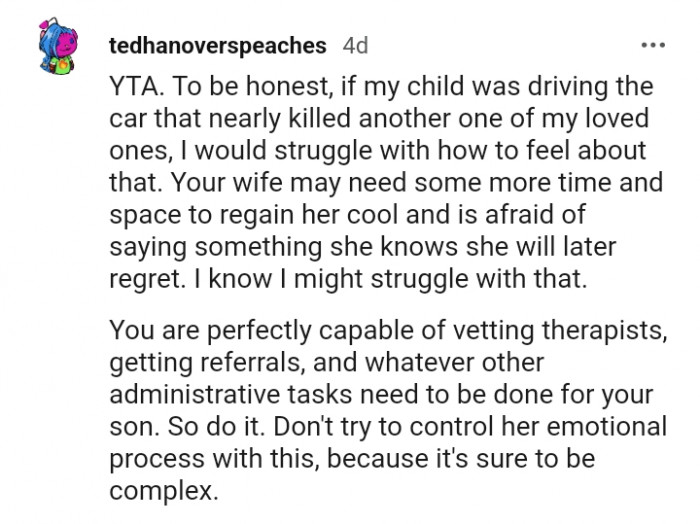 Your wife may need some more time