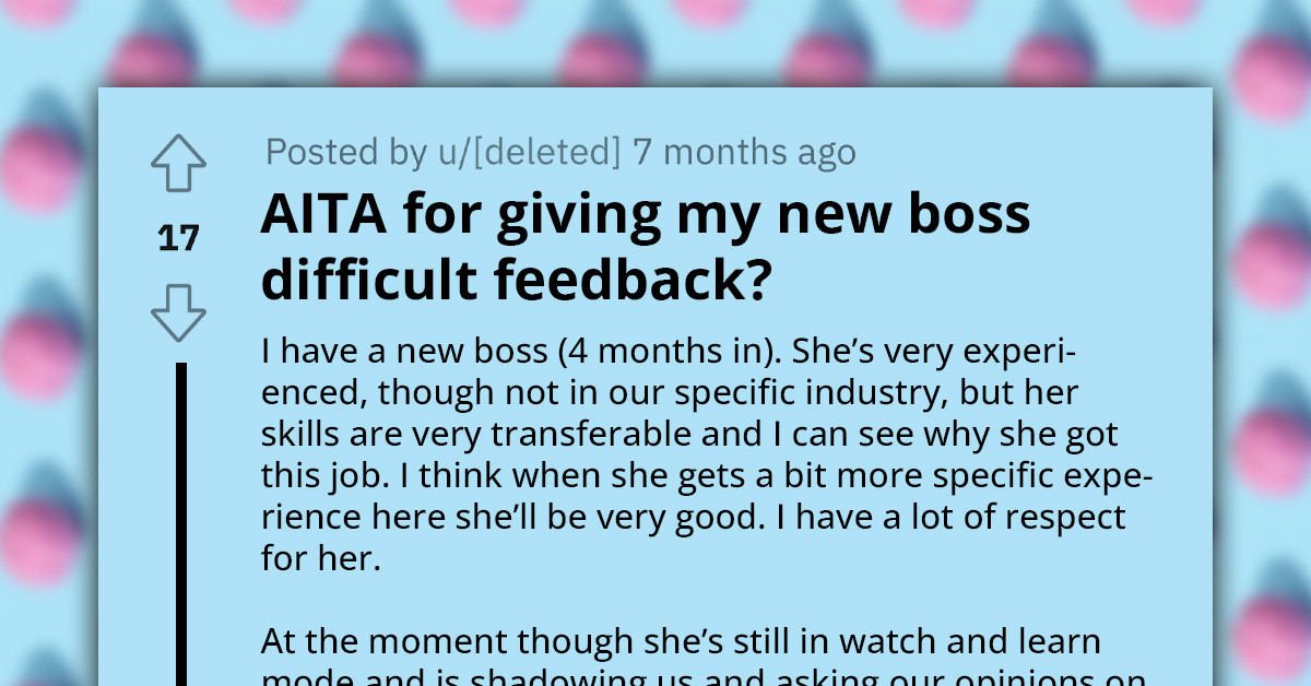 Employee Gives New Boss Real "Constructive" Feedback About Her Work, Gets Accused Of Bullying By Coworkers