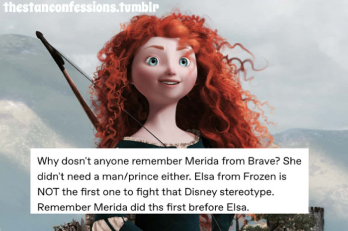 6. Merida didn't need a romantic interest to feel complete