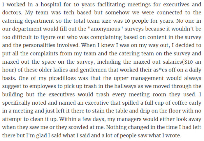 6. My team was tech-based but somehow connected to the catering department