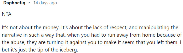 It's not about the money; it's about the lack of respect