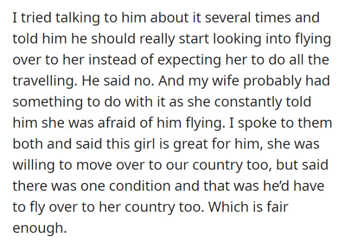 Just a father giving his son relationship advice.