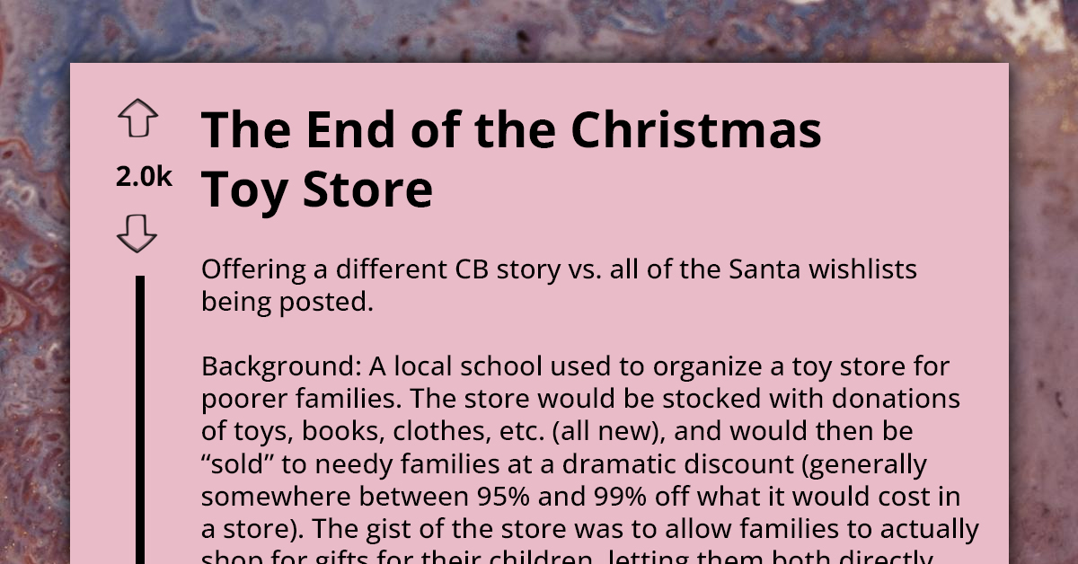 Redditor Shares Story About The Downfall Of Donation-Driven Toy Store With Low Prices For The Less Fortunate