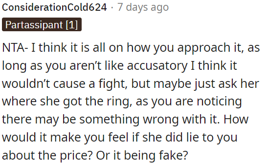 OP should consider the emotional impact.