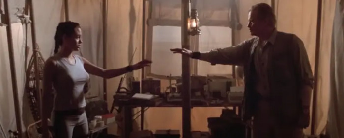 8. Angelina Jolie and her father, Jon Voight, in Lara Croft: Tomb Raider
