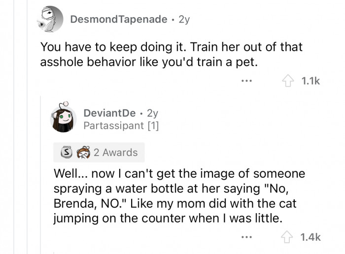 Brenda needs to get house-trained.
