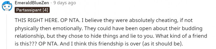 It's definitely a little weird that they got together so soon, and it could have definitely involved infidelity.